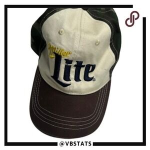 Infinity Headwear Miller Lite Brown and Green Camo Adjustable Ball Cap‎ One Size